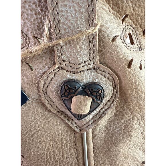 Durango Crush Heartfelt Cowboy Boots Women's 8M Western Tan Heart Cut-Out - Picture 6 of 12